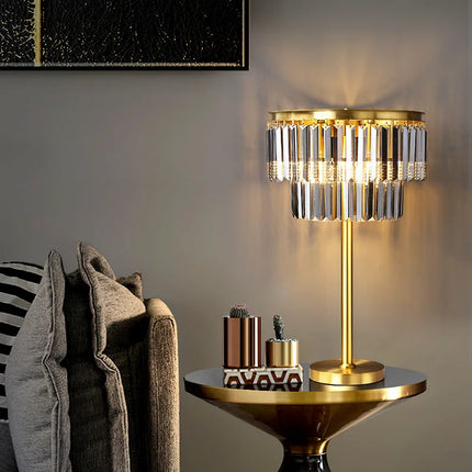 Lampadaire en verre et cuivre pour hôtel et bureau — LZ4X9T