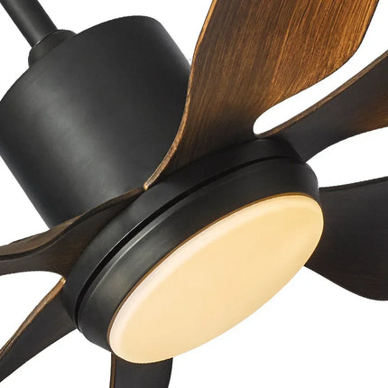 Plafonnier industriel rétro avec ventilateur et télécommande — LZ4X9J