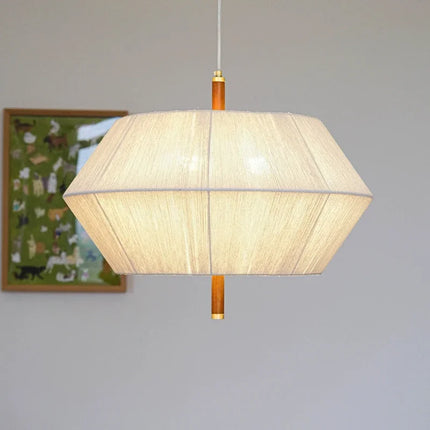 Suspension rétro en corde de chanvre et rotin avec LED intégrée — LZ4X9T