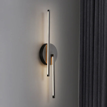 applique murale led minimaliste moderne en laiton