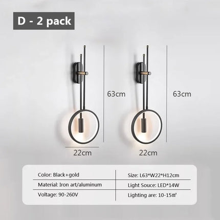 Applique murale LED au design moderne pour décoration intérieure élégante — LZ4X9P