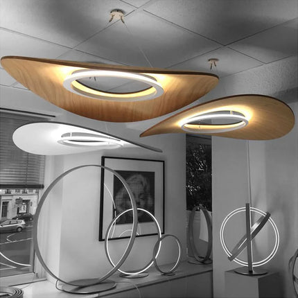 Lustre suspension minimaliste en bois au design danois moderne — LZ4X9T1