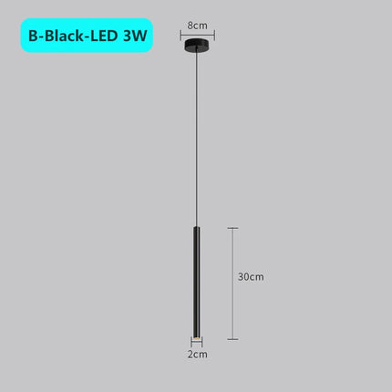 Suspension LED tube long design moderne pour intérieur luxe — LZ4X7Q9