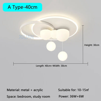 Plafonnier minimaliste avec suspension bulle et lustre nuage — LZ4Q9X2