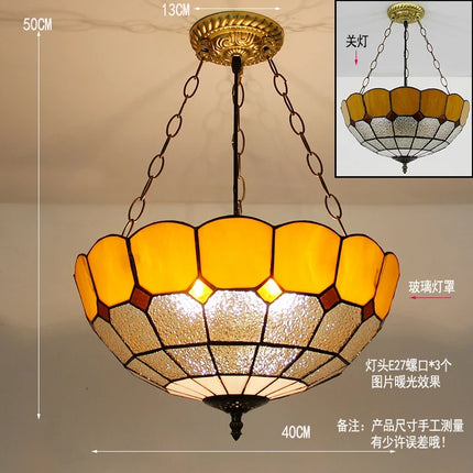 Suspension en verre teinté style Tiffany pour décoration intérieure — LZQ7M2