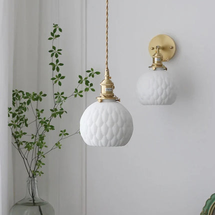 suspension japonaise en céramique artisanale pour éclairage décoratif