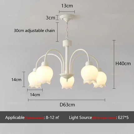 Lustre LED moderne avec orchidées persistantes — LZ4X9T2