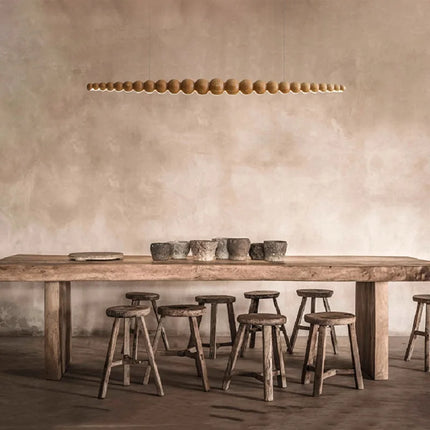 Suspension en bois LED linéaire pour îlot de cuisine et salle à manger — LZ4X9P