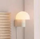 Applique murale design avec prise et abat-jour en verre champignon — LZ4X9JQ