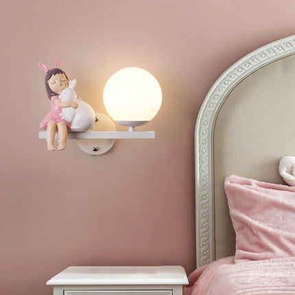 Applique murale enfant avec motifs princesse, cheval et lapin — LZ7XQ2