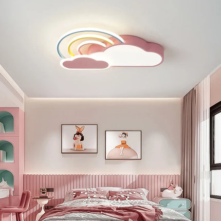 Plafonnier nuage arc-en-ciel décoratif pour chambre d’enfant — LZ4X9J