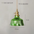 C - Verre vert / Ampoule non incluse