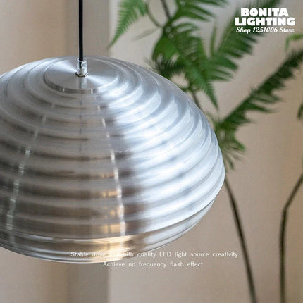 Suspension demi-cercle en métal rayé pour intérieur élégant — LZ4X9T