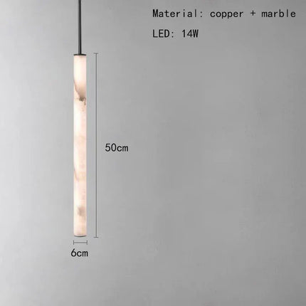 Lustre intérieur en marbre et laiton avec cordon réglable 3000K — LZ4X9P2