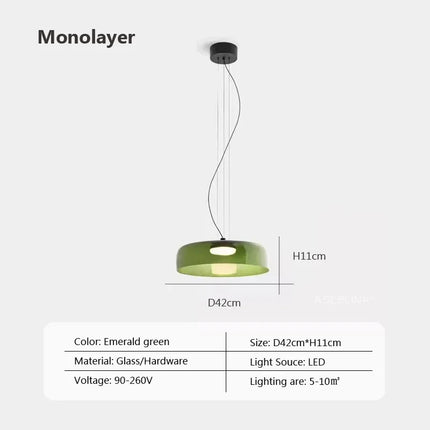 Lustre suspension nordique en fil de verre pour décoration intérieure — LZ4X9B