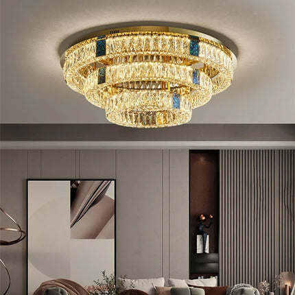 Plafonnier LED rond en acier inoxydable style nordique — LZ4P9XJ