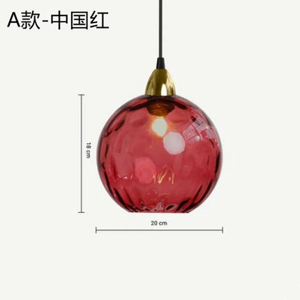 Lustre suspension en verre coloré effet grain d’eau nordique — LZ4X9P