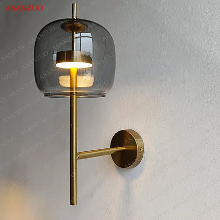 Applique murale en verre avec éclairage LED à lumière chaude — LZ4T9X