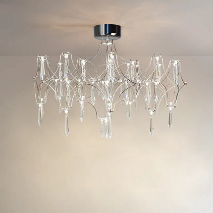 Lustre en cristal effet cube d'eau pour décoration intérieure — LZ4P9XJ