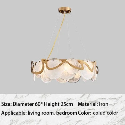 Lustre LED de luxe en verre élégant pour décoration intérieure — LZ7D9X