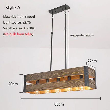 Lustre suspension style industriel vintage pour loft — LZ4X9T2