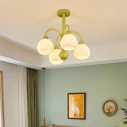 Lustre européen en verre citrouille avec éclairage LED intérieur — LZ4X9QJ