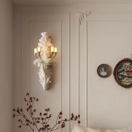 Applique murale vintage en plâtre avec relief et éclairage LED intégré — LZ4T9XQ