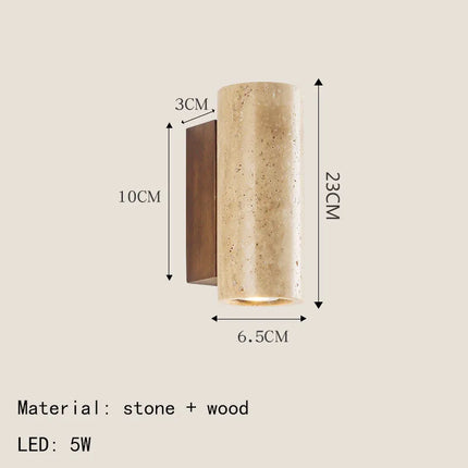 Applique murale LED en pierre naturelle avec réglage de température — LZ4XJ9