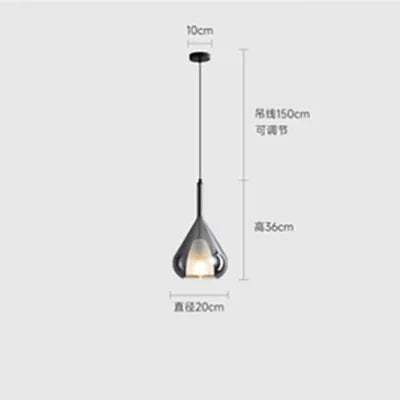 Lustre moderne minimaliste en verre de design italien — LZ4X9P2