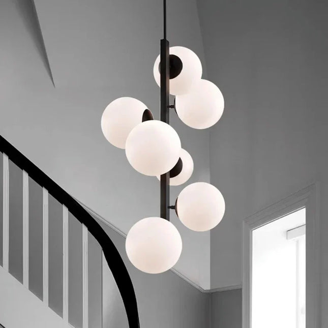 Plafonnier décoratif nordique en fer et verre minimaliste — LZ4X9J