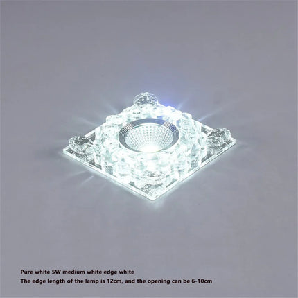 Plafonnier LED carré en cristal RGB pour décoration intérieure — LZ4X9T