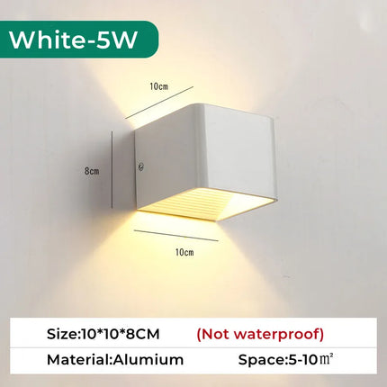 Applique murale LED RGB étanche avec capteur de mouvement compatible Tuya — LZ4P9XQ
