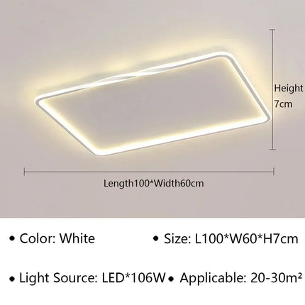 plafonnier moderne à leds pour décoration intérieure élégante