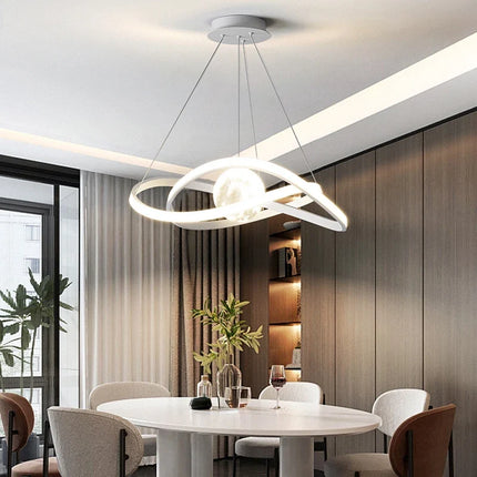 Suspension LED noire au style moderne pour intérieur — LZ4X9T