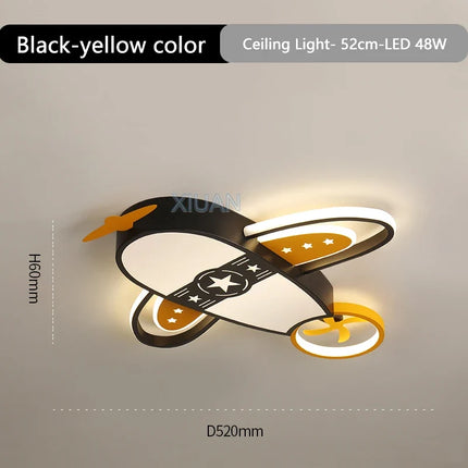Lustre avion moderne pour enfants avec éclairage télécommandé — LZ4X9P2