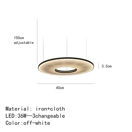 Lustre LED moderne en tissu Iris pour décoration d’hôtel — LZ4X9P