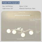 Corps de lampe blanc / Ronde blanche laiteuse / Lumière blanche | CHINE