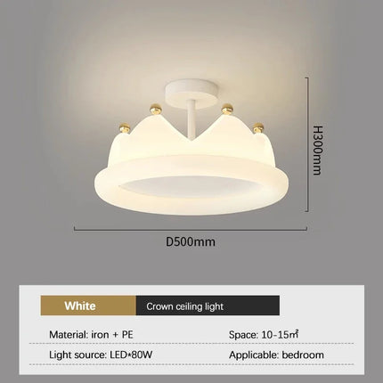 Plafonnier LED couronne créatif avec protection des yeux pour enfants — LZ4P9XQ