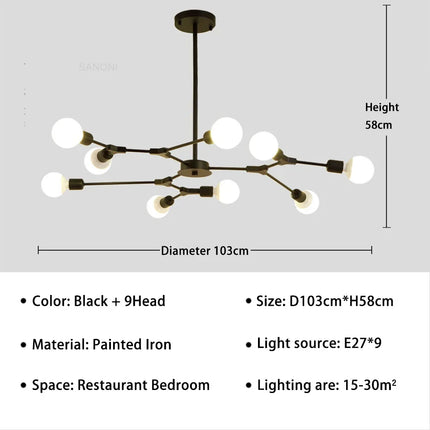 Lustre suspension moderne en forme d'arbre pour intérieur — LZ4Q9T1