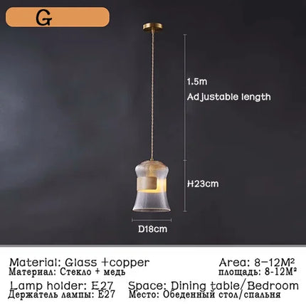 Suspension nordique moderne en verre pour décoration de restaurant — LZ4X9P