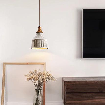 Suspension minimaliste en béton style wabi-sabi pour intérieur moderne — LZ4X9P