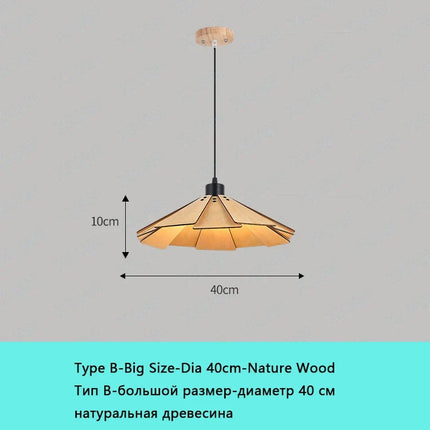 Suspension Wabi-Sabi en bois avec luminaires LED intégrés — LZ4X9Q2