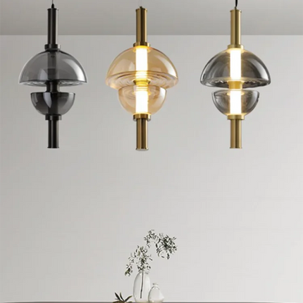 lustre en verre design nordique pour espace moderne