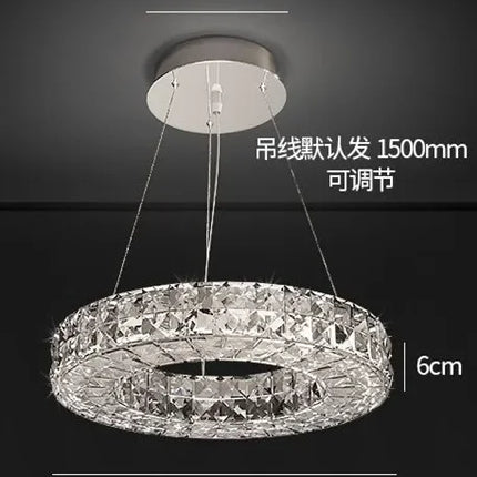 Lustre transparent en cristal LED pour décoration intérieure moderne — LZ4X9Q7N