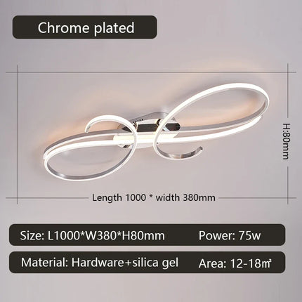 Plafonnier LED moderne plaqué pour salon, chambre et couloir — LZ4X9P2