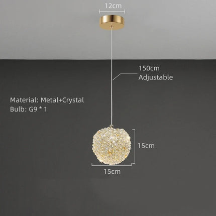 Suspension moderne en cristal avec cordon ajustable — LZ4X9P