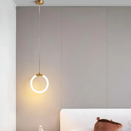 Suspension Anneau suspendu en or LED