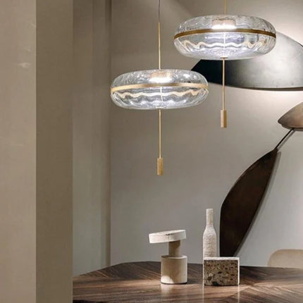 Lustre circulaire en verre style nordique pour bar et restaurant — LZ4X9P2