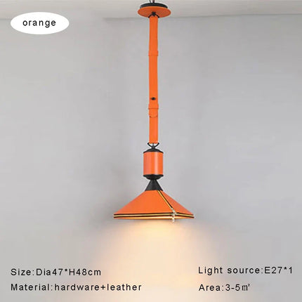 suspension minimaliste moderne en cuir de luxe