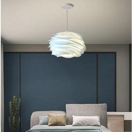 Lustre suspension nordique pétales en PVC avec ampoule incluse — LZ4Q7N2